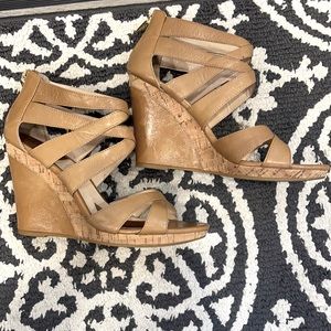 Tan Wedges. Good Used Condition. Size 9